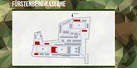 Grafische Darstellung des Kasernengeländes mit grauen und roten Flächen