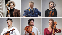 Ein Soldat und 5 zivile Musikerr