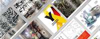 Mehrere aufgeschlagene Doppelseiten und die Titelseite vom Y-Magazin liegen nebeneinander.