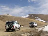 Konvoi durch Afghanistan Fahrzeuge der VN fahren durch Afghanistan