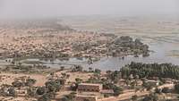 Luftaufnahme vom Niger und Umgebung