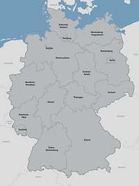 Deutschlandkarte in Grautönen