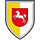 Coat of arms, 1 Armoured Division An escutcheon is divided into yellow and white halves, with an inescutcheon showing a prancing white horse on a red field.