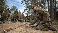 Platoon training, 411 Armoured Infantry Battalion