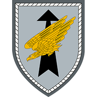 The coat of arms shows a golden eagle stooping on a field of light grey.