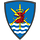 Coat of arms, Multinational Corps Northeast Three golden crossed swords surmounted by a griffin set on a blue field.