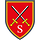 Wappen der Heeresaufklärungsschule Auf Rot kreuzen sich zwei schwarz-silberne Schwerter mit goldenen Griffen, mittig ein S für Schule.