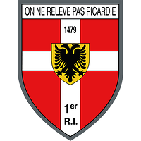 Auf Rot ein silbernes Kreuz, darauf ein goldenes Herzschild mit einem schwarzen Doppeladler